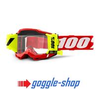 100% Percent Previsione Accuri 2 Roll Off MX Motocross Goggles Neon Red