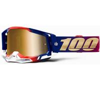 100 Percent Racecraft 2 United, occhiali a specchio male Rosso/Bianco/Blu Oro A Specchio