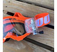100% Percent Strata 2 Motocross Roll-Off Goggles RNR 48MM WVS System - Arancione