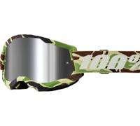 100 Percent Strata 2 War Camo, occhiali a specchio female Marrone/Verde/Beige Argento A Specchio