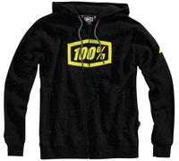 100 Percent Syndicate, felpa con zip S male Nero/Giallo