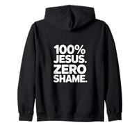 100 Percento Gesù Zero Vergogna Cristiano Felpa con Cappuccio