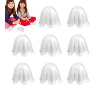 100 perline artificiali per il fai da te, piccole perle di mughetto da con fori, perline bianche per la creazione di gioielli, bracciali, collane e artigianato, conti A