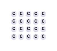 100 perline con lettere da infilare, 4 perline acriliche da 7 mm, con foro, perline dell'alfabeto per bricolage, bracciali, collane, creazione di gioielli, copricapo, C