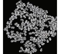 100 perline da pesca in plastica trasparente con due fori ortogonali che supportano il passaggio della lenza e il controllo della rotazione (4,7 x 6 mm)