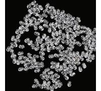 100 perline da pesca trasparenti con struttura a doppio foro trasversale per una riproducibilità costante della costruzione dell'impianto di perforazione (4,7 x 6 mm)