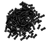 100 perline di bambù nere per lavori creativi, perline di giunzione in bambù trasparente da 12 mm, perline tubolari in agata nera naturale, perline sfuse fai da te per la creazione di