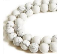 100 perline howlite da 10 mm, perle naturali con pietre preziose, rotonde, sfuse per fai da te e creazione di gioielli