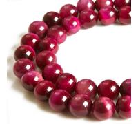 100 perline rotonde sfuse da 10 mm color magenta occhio di tigre naturali per artigianato e creazione di gioielli