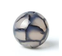 100 perline rotonde sfuse in agata nera naturale con vena di drago, 8 mm, foro da 1 mm, perline lisce per la creazione di bracciali, collane, orecchini, gioielli