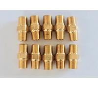 100 Pezzi, 0.3cm x Bsp Maschio Filettato BRASS Esagonale Nipplo/Raccordo Rapido