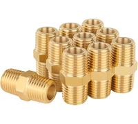 100 Pezzi, 0.6cm x Bsp Maschio Filettato BRASS Esagonale Nipplo/Raccordo Rapido