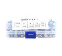 100 pezzi, 10 valori da 500 ohm a 1 M ohm, assortimento di potenziometri a resistenza variabile in film, kit di trimmer pot, trimpot e reostati con scatola di conservazione richiud