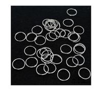 100 pezzi 11mm argento/oro/bronzo anelli metallici perline ottagonali connettori lampada for accessori(Silver,15mm 50pcs)
