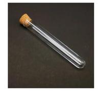 100 pezzi 15x100mm provette di plastica trasparenti da laboratorio con tappi sughero fiala esperimento Attrezzature da laboratorio