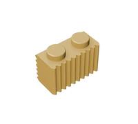 100 pezzi 1x2 Mattoncino con griglia, compatibile con Lego, colori:giallo albicocca