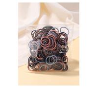 100 pezzi 2 cm elastici for capelli colorati in nylon elastico corda accessori for capelli bambola fasce elastiche nere for ragazze regalo(JIT0015-5)