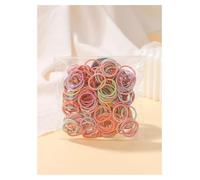 100 pezzi 2 cm elastici for capelli colorati in nylon elastico corda accessori for capelli bambola fasce elastiche nere for ragazze regalo(JIT0015-2)