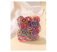 100 pezzi 2 cm elastici for capelli colorati in nylon elastico corda accessori for capelli bambola fasce elastiche nere for ragazze regalo(JIT0015-3)