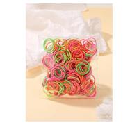 100 pezzi 2 cm elastici for capelli colorati in nylon elastico corda accessori for capelli bambola fasce elastiche nere for ragazze regalo(JIT0015-1)