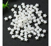 100 pezzi/200 pezzi Perle bianche a forma di piccola stella pentagonale adatte per accessori fai-da-te per gioielli, orecchini, accessori per capelli, bricolage, arte di unghie, braccialetti, material