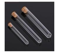 100 pezzi 200 pezzi Provette di plastica con tappi di sughero Diametro 12 mm a 25 mm Trasparente for feste con fondo rotondo(13X78mm 200pcs)