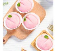 100 pezzi/200 pezzi Stampi in carta per mooncake alla pelle di neve/pirottini per muffin/rivestimenti di carta, stampi da forno monouso Imballaggio in plastica 100pz,Imballaggio in plastica 200pzCarta