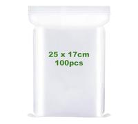 100 Pezzi 25 x 17 cm Bustines Trasparentis Richiudibilis, Sacchettis Plasticas Richiudibili, Bustine Plastica Richiudibili, Addensare Piccolo Sacchetti in Plastica, per Snack, Accessori Elettronici