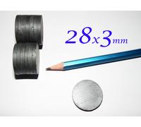 100 pezzi 28x3mm MAGNETI FERRITE Y30 MAGNETE FERRITE CALAMITA CALAMITE
