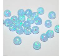 100 pezzi 4mm azzurro opale perline rotonde lotto all'ingrosso, fori...