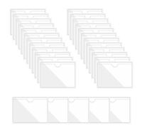 100 pezzi 4x6" buste adesive per schede indice apertura superiore, trasparenti