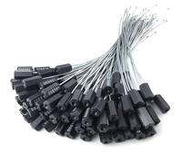 100 pezzi 50 cm di lunghezza sigilli in filo di acciaio autobloccanti, fascette for cavi di tipo a blocco in filo metallico, sigilli di sicurezza for container(Black)