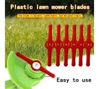 100 pezzi/50 pezzi/10 pezzi Lame di plastica per decespugliatore, facili da controllare le erbacce, lame rosse per tagliaerba, adatte per decespugliatori/bordatrici senza fili, durevoli e facili da so