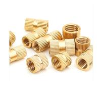 100 pezzi/50 pezzi/10 pezzi M1 M1.2 M1.4 M2 M2.5 M3 M4 M5 M6 M8 M10 Inserto in ottone for stampaggio a iniezione Inserti filettati in ottone zigrinato Dadi(Length 6mm,M2 100PCS)