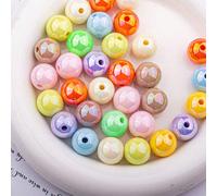 100 pezzi/50 pezzi/20 pezzi/10 pezzi/1 pezzo Perline rotonde in acrilico di moda, colori misti da 16 mm, adatte per la realizzazione di gioielli fatti a mano decorativi per donne, ideali per la creazi
