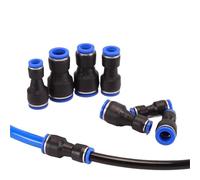100 pezzi 50 pezzi 4-6 mm 6-8 mm 6-10 mm Raccordo pneumatico ad innesto rapido Raccordi for gas dritti Connettori in plastica(4mm-8mm(100pcs))