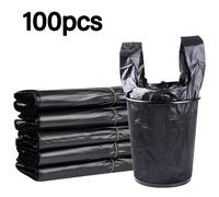 100 pezzi/50 pezzi/5 pezzi Sacchi della spazzatura neri spessi e grandi, sacchetti per la spazzatura da cucina, sacchetti per vegetali grandi per carta, plastica, bottiglie, giornali, sacchetti di pla