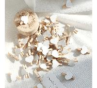 100 pezzi/50 pezzi Mollette fotografiche in legno a forma di cuore, decorazione per la stanza, piccole mollette in legno, mollette in legno bianche a forma di cuore, mollette per foto di bambini, deco