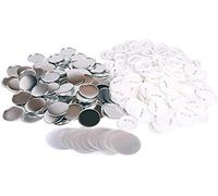 100 pezzi 58 millimetri / 2.25 pollici vuoto distintivo pulsante Parti Set for il pulsante che fa macchina, gusci di metallo chiaro Mylar e componenti di base di plastica, fai da te Arte e Mestieri Fo