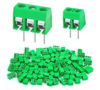 100 Pezzi 5mm PCB Morsettiera a Vite 2Pin / 3Pin Connettore per PCB Mount Collegabile Universale per Prototipo Scheda Circuito Stampato per Arduino DIY Project (60 x 2 pin, 40 x 3 pin, Verde)