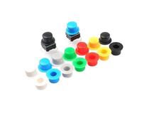 100 pezzi 6 * 6 interruttore tattile A101 interruttore a pulsante tappi rotondi dimensioni tappo chiave 4,5 mm*7,4 mm diametro interno 3,1/3,4 mm(3.4 Green)
