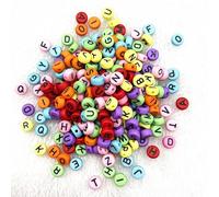 100 pezzi 7x4mm perline lettera perline forma rotonda alfabeto lettera ciondoli per la fabbricazione di gioielli fai da te Bracciali fatti a mano accessoriUn design intelligente