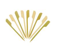 [100 pezzi - 8 cm] spiedini in legno di bambù per cocktail, grigliate, antipasti, frutta e panini