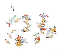 100 pezzi: 87 per scala HO passeggeri seduti figure dipinte per modellismo ferroviario stazione ferroviaria layout ABS plastica miniatura seduti persone Diorama accessori