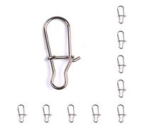 100 pezzi a scatto duo, serratura da pesca girevole per acqua dolce salata, forte in acciaio inox, kit di attrezzi da pesca a cambio rapido, blocco sicuro, 10-94 kg, chiusura veloce (2 #)