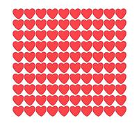 100 pezzi adesivi a forma di cuore rosso in legno, mini cuore in legno rosso a fette di cuore in legno adorabili cuoricini abbellimenti per la decorazione di nozze