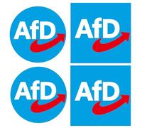100 pezzi Adesivi con Logo AFD, Logo AFD Rotondo da 4,5 cm e Logo AFD Quadrato da 7,5 cm, Adesivi Politici AFD, Nuovi Adesivi Elettorali AFD, Alta Qualità, Buona Viscosità