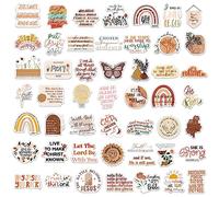 100 Pezzi Adesivi Cristiani, Adesivi Bibbia Boho Ispirazione Sacri Estetica Regali Religiosi in Vinile per Bottiglie d'Acqua Laptop Diario Scrapbook