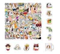 100 Pezzi Adesivi per Porcellini D'India Adesivi in Vinile Impermeabili Simpatici Guinea Pig Adesivi per Skateboard Laptop Bambini Adolescenti e Adulti