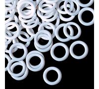 100 Pezzi Anelli per Tende Romani Ceichi, Anelli in Plastica a Forma di O per Sfumature Romane (Bianco, 16 mm)